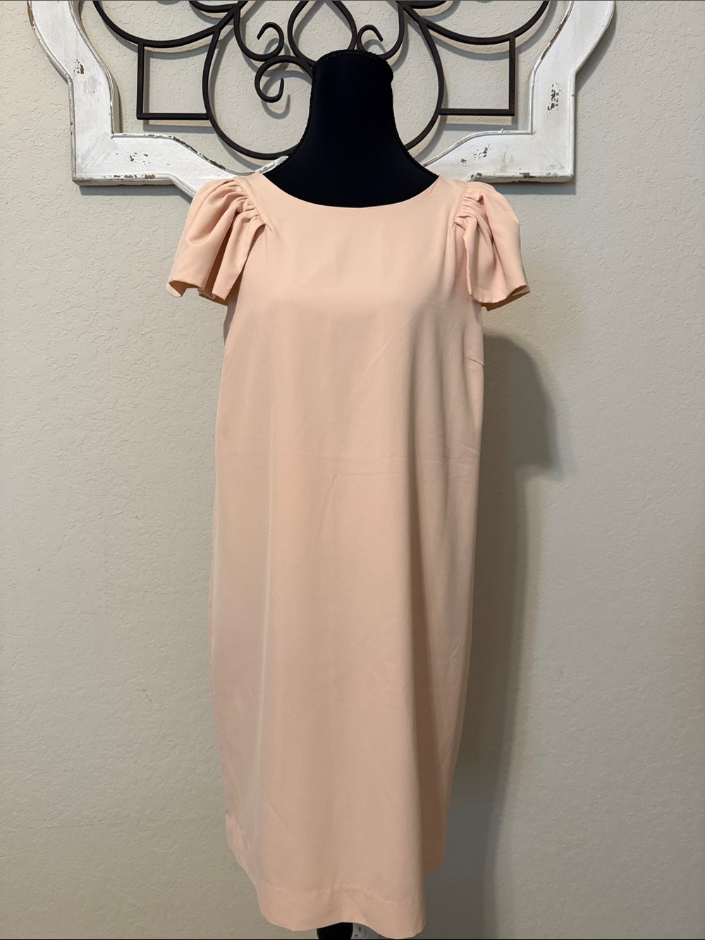 Forever 21 Midi Shift Dress with Puff Sleeves